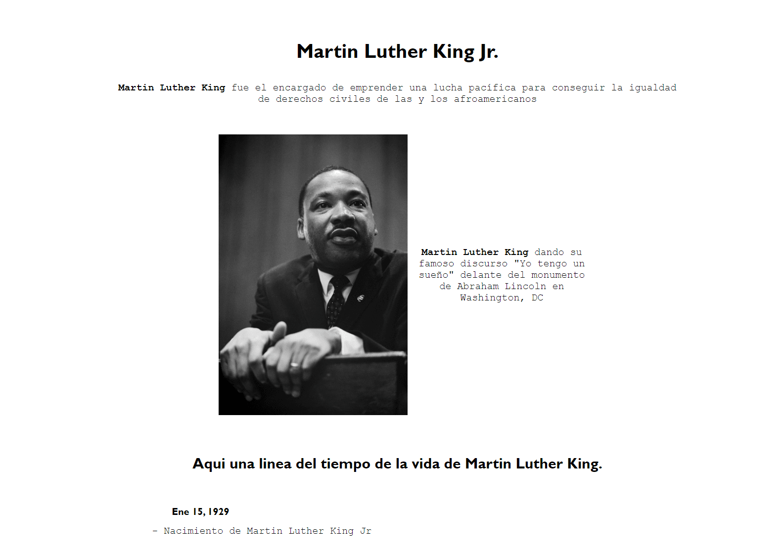 Image Martin Luther King Tribute Website Website